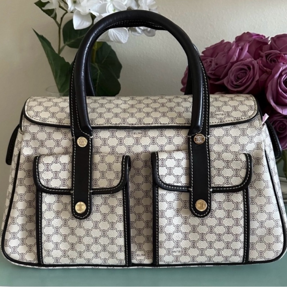 Celine Macadam Satchel Handle Bag